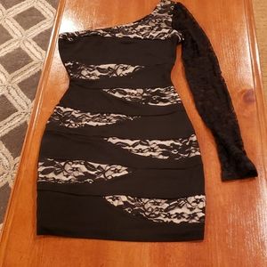 Black lace dress
